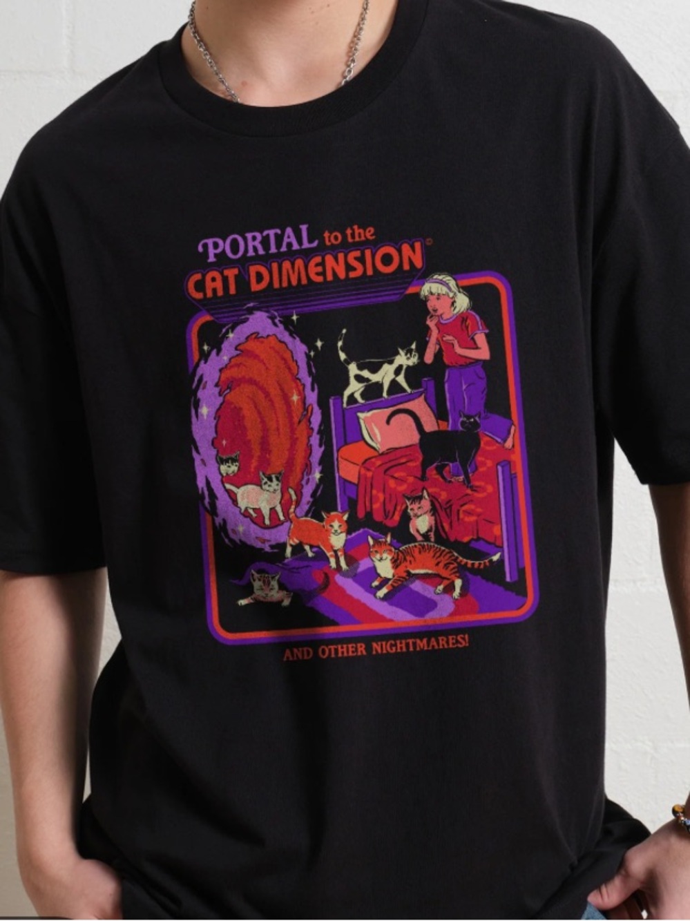 Threadheads Steven Rhodes The Cat Dimension Casual T Shirt Unisex Plus Size XXL